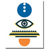 Painting by numbers art minimalism eye colorful circles